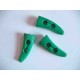 Groene kunststof knebelknoop. 40 x 15 mm.