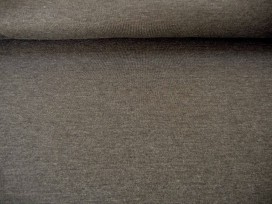 Iets dikkere kwaliteit Muisgrijs gemeleerde tricot. Ook heel geschikt voor jurkjes en rokjes. 70%pe/27%visc./3%sp. 1.50 mtr.br.