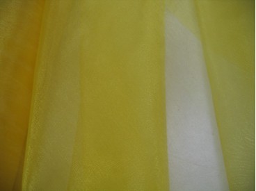Organza stof geel