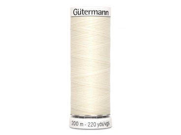 Gutermann garen  200 mtr  001  Ivoorwit
