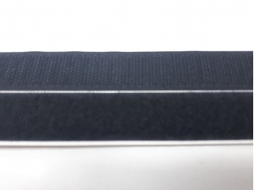 Klittenband  zelfklevend Zwart  2cm breed