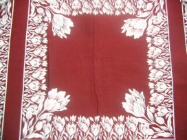 Boerenzakdoek van 100% katoen, die nog omgezoomd moet worden.  45 x 45 cm.  OP=OP