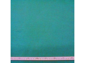 Petrol grof wafeldoek. Het blokje is ongeveer 7 x 7 mm.  100% katoen  1.47 mtr. breed  230 gr./M2