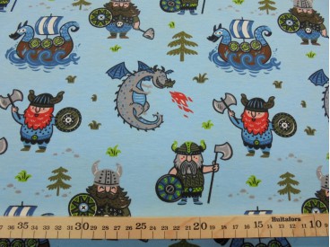 Oeko-Tex kindertricot Lichtblauw met viking 4709-02N