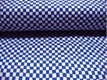 Quiltkatoen Blauw/wit ruitje 1004q
