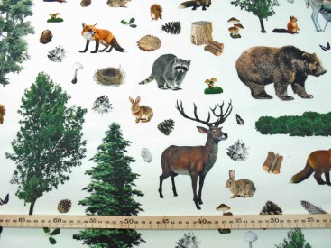 Decoratiestof Digital Dierenbos 1341-51N