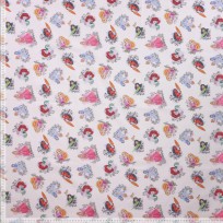 Disney prinsessenstof. Een leuke print van de beroemde Disney prinsessen.  100% Gekaard poplin katoen (100% American Carded Cott