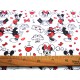 Disney stof Met Micky en Minnie Mouse  100% Gekaard poplin katoen (100% American Carded Cotton Poplin)  150 cm breed.  120 gr/m2