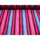 Quiltkatoen Zwarte lengte zigzag roze/pink/blauw 1042q