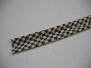 Geblokt biaisband bruin 43