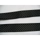 Satijnband Zwart met stipjes 25mm