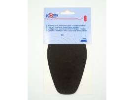 Elleboogstukken Donkerbruin, van kunstleer. Opstrijkbaar en opnaaibaar.