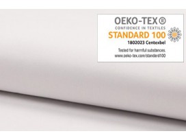 Antibacteriële  witte katoen.  (Sanitized® T99-19). 100 % katoen.  1,45-1,50 meter breed  140 gram per m²