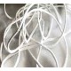 Zacht elastisch koord wit 2-3 mm doorsnee