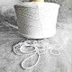 Zacht elastisch koord wit 2-3 mm doorsnee