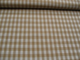 Boerenbont ruit 10x10mm. Zand 8166