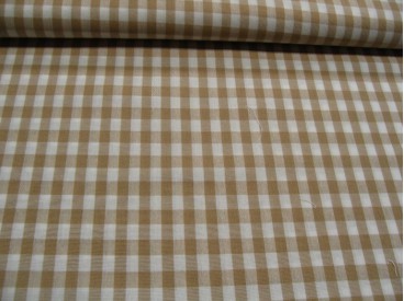 Boerenbont ruit 10x10mm. Zand 8166