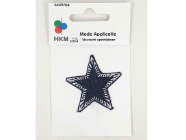 Applicatie jeans ster klein zwart jeans