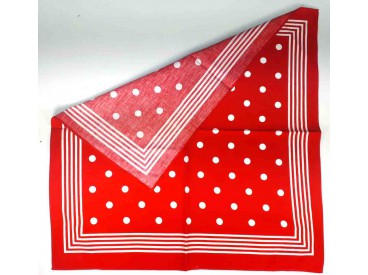 Boerenzakdoek  Rood met witte stippen  BZ1