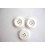 Kunststof knoop 4-gaats Wit 15mm. 505A-S6