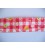 Sierband Boerenbont rood met bloemen  38mm breed