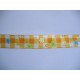 Sierband Boerenbont geel met bloemen  25mm breed