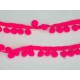 Pompom sierband Oekotex  Neon Pink