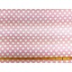 Canvas stof Roze met witte hartjes