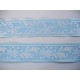 Sierband Lichtblauw met blaadjes 33mm