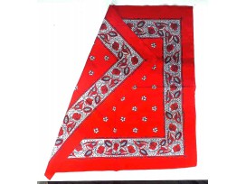 Boerenzakdoek rood met bloemetjes  BZ4