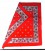 Boerenzakdoek Rood met bloemetjes  BZ4