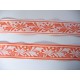 Sierband Oranje met blaadjes  33mm
