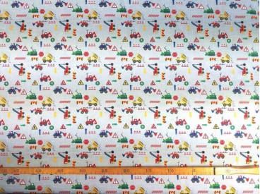 Poplin Jongensprint  Werk in uitvoering  Mini  Lichtgrijs