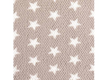 Honingraat fleece Zand met witte sterren