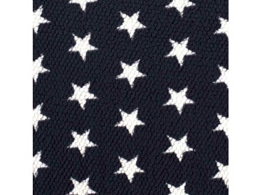 Honingraat fleece Donkerblauw met witte sterren