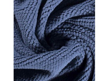 Honingraat fleece Jeansblauw