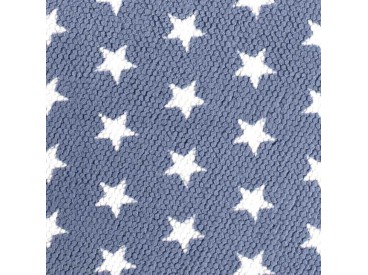 Honingraat fleece Jeansblauw met witte sterren