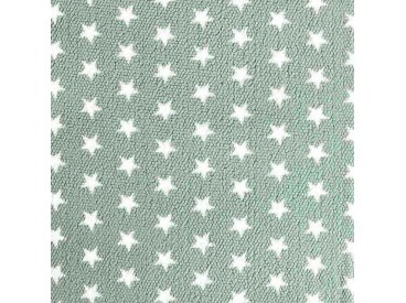 Honingraat fleece Oudgroen met witte sterren