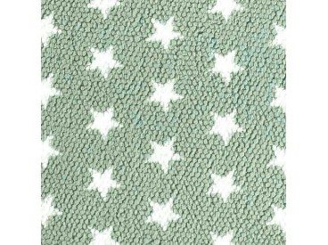 Honingraat fleece Oudgroen met witte sterren