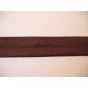 Donkerbruin elastisch biaisband van 2 cm. breed.
