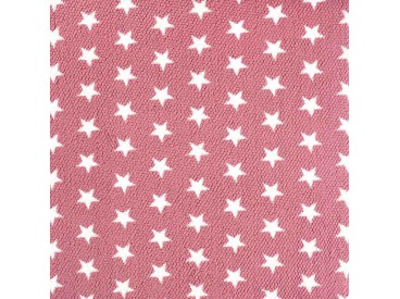 Honingraat fleece Oudroze met witte sterren  14052-012