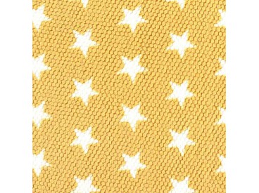 Honingraat fleece oker geel met witte sterren  14052-034