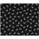 Poplin Katoen  Zwart/Wit met doodskopjes  Middel