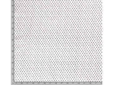 Witte poplin/katoen met zwarte kleine doodskopjes van 1 cm doorsnee.  100% katoen 1.45 mtr. br. 110 gram p/m2