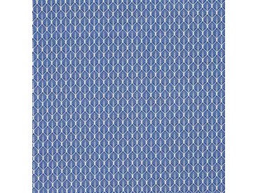 Poplin/katoen met een oudblauw blad motief. 100% katoen 1.45 mtr.br. 110 gram p/m2