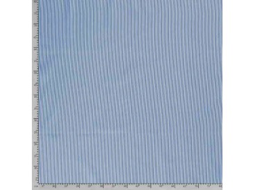 Een oudblauw/lichtblauwe lengtestreep.. De streep is 2 mm. breed.. 100% Katoen 1.45 mtr. br. 110 gram p/m2