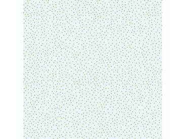 Een mintgroene poplin/katoen met een oudgroen mini stip. 100% katoen 1.45 mtr. br. 110 gram p/m2