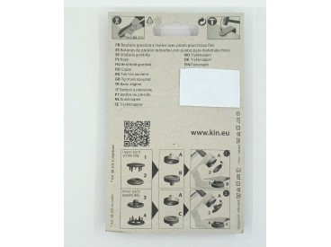 Inslag drukknoop gekleurd  Zilverkleurige inslagdrukkers. 15 stuks met een doorsnee van 10.5 mm.  Voor gewone, niet te dikke sto