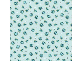 Dapper katoen Floral Flair  Mintgroen met boeketjes