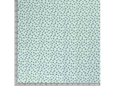 Dapper katoen Floral Flair  Mintgroen met boeketjes